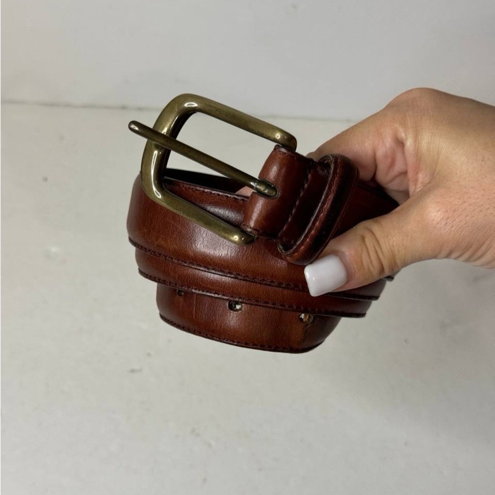 Vintage Coach Brown Leather Belt 36/90 Men’s